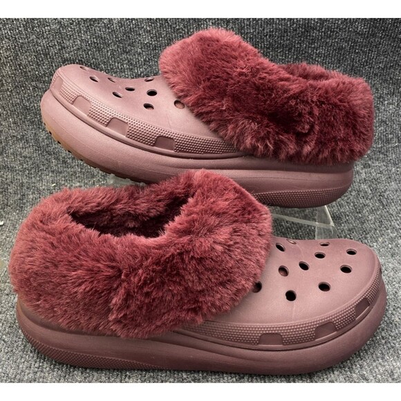 Crocs Shoes Men 11 Furever Crush Lined Platform Clogs 208446-6WD Dark Cherry - Picture 11 of 13